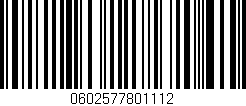 Código de barras (EAN, GTIN, SKU, ISBN): '0602577801112'