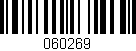 Código de barras (EAN, GTIN, SKU, ISBN): '060269'