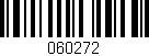 Código de barras (EAN, GTIN, SKU, ISBN): '060272'