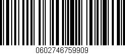Código de barras (EAN, GTIN, SKU, ISBN): '0602746759909'
