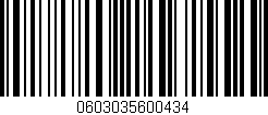 Código de barras (EAN, GTIN, SKU, ISBN): '0603035600434'