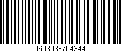 Código de barras (EAN, GTIN, SKU, ISBN): '0603038704344'