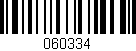 Código de barras (EAN, GTIN, SKU, ISBN): '060334'