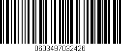 Código de barras (EAN, GTIN, SKU, ISBN): '0603497032426'