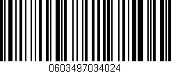 Código de barras (EAN, GTIN, SKU, ISBN): '0603497034024'
