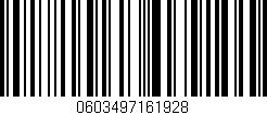 Código de barras (EAN, GTIN, SKU, ISBN): '0603497161928'