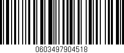 Código de barras (EAN, GTIN, SKU, ISBN): '0603497904518'