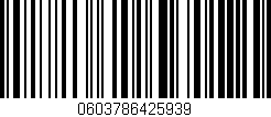 Código de barras (EAN, GTIN, SKU, ISBN): '0603786425939'