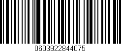 Código de barras (EAN, GTIN, SKU, ISBN): '0603922844075'
