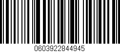 Código de barras (EAN, GTIN, SKU, ISBN): '0603922844945'