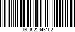 Código de barras (EAN, GTIN, SKU, ISBN): '0603922845102'