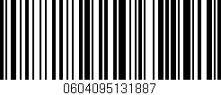 Código de barras (EAN, GTIN, SKU, ISBN): '0604095131887'