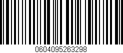 Código de barras (EAN, GTIN, SKU, ISBN): '0604095263298'