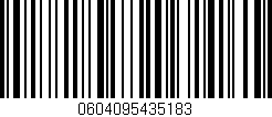Código de barras (EAN, GTIN, SKU, ISBN): '0604095435183'