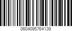 Código de barras (EAN, GTIN, SKU, ISBN): '0604095764139'