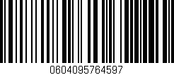 Código de barras (EAN, GTIN, SKU, ISBN): '0604095764597'