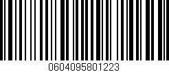 Código de barras (EAN, GTIN, SKU, ISBN): '0604095801223'