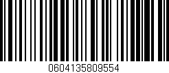 Código de barras (EAN, GTIN, SKU, ISBN): '0604135809554'