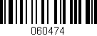 Código de barras (EAN, GTIN, SKU, ISBN): '060474'
