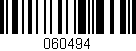 Código de barras (EAN, GTIN, SKU, ISBN): '060494'
