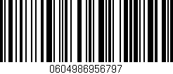 Código de barras (EAN, GTIN, SKU, ISBN): '0604986956797'