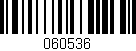 Código de barras (EAN, GTIN, SKU, ISBN): '060536'