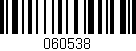 Código de barras (EAN, GTIN, SKU, ISBN): '060538'