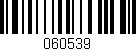 Código de barras (EAN, GTIN, SKU, ISBN): '060539'