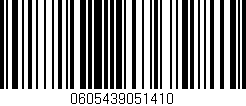 Código de barras (EAN, GTIN, SKU, ISBN): '0605439051410'