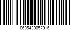 Código de barras (EAN, GTIN, SKU, ISBN): '0605439057016'