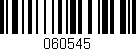 Código de barras (EAN, GTIN, SKU, ISBN): '060545'