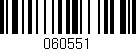 Código de barras (EAN, GTIN, SKU, ISBN): '060551'