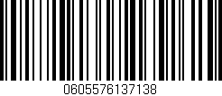 Código de barras (EAN, GTIN, SKU, ISBN): '0605576137138'