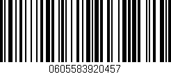 Código de barras (EAN, GTIN, SKU, ISBN): '0605583920457'