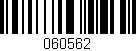 Código de barras (EAN, GTIN, SKU, ISBN): '060562'