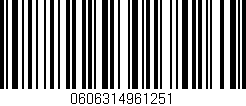 Código de barras (EAN, GTIN, SKU, ISBN): '0606314961251'