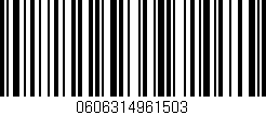 Código de barras (EAN, GTIN, SKU, ISBN): '0606314961503'