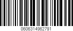 Código de barras (EAN, GTIN, SKU, ISBN): '0606314962791'