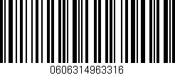 Código de barras (EAN, GTIN, SKU, ISBN): '0606314963316'