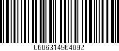 Código de barras (EAN, GTIN, SKU, ISBN): '0606314964092'