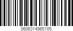 Código de barras (EAN, GTIN, SKU, ISBN): '0606314965105'