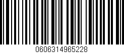 Código de barras (EAN, GTIN, SKU, ISBN): '0606314965228'