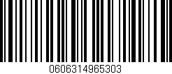 Código de barras (EAN, GTIN, SKU, ISBN): '0606314965303'