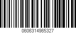 Código de barras (EAN, GTIN, SKU, ISBN): '0606314965327'