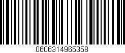 Código de barras (EAN, GTIN, SKU, ISBN): '0606314965358'