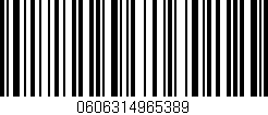 Código de barras (EAN, GTIN, SKU, ISBN): '0606314965389'