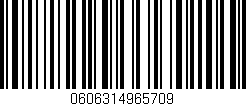 Código de barras (EAN, GTIN, SKU, ISBN): '0606314965709'