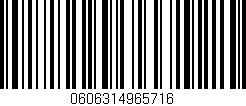 Código de barras (EAN, GTIN, SKU, ISBN): '0606314965716'