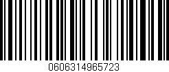 Código de barras (EAN, GTIN, SKU, ISBN): '0606314965723'