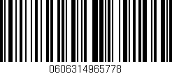 Código de barras (EAN, GTIN, SKU, ISBN): '0606314965778'